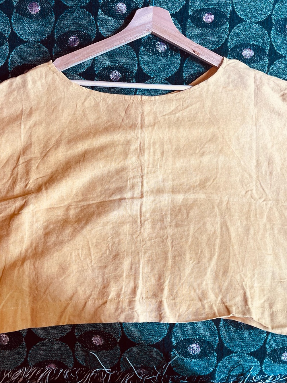 Miranda Bennett Relaxed Boxy Crop Top in Yellow - Picture 9 of 9